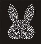 Rabbit002 Rhinestone Transfer