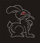 Rabbit004 Rhinestone Transfer