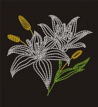 Flower018 Rhinestone Transfer
