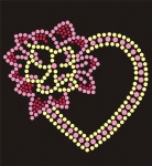 Heart006 Rhinestone Transfer
