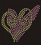 Heart008 Rhinestone Transfer