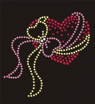 Heart009 Rhinestone Transfer