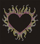 Heart027 Rhinestone Transfer