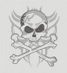 Skull014 Rhinestone Transfer