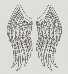 Wing002 Rhinestone Transfer