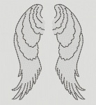 Wing005 Rhinestone Transfer