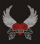 Wing008 Rhinestone Transfer